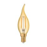 Ledvance Vintage 1906 LED E14 Kaars Goud 2.5W 220lm - 824 Zeer Warm Wit | Vervangt 22W