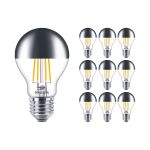 Voordeelpak 10x Philips Classic LED Lamp E27 Peer Spiegel 7.2W 650lm 650lm - 827 Zeer Warm Wit | Dimbaar - Vervangt 60W