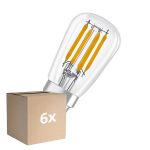 Voordeelpak 6x Osram LED Speciaal E14 Buisvormig Lamp T26 Filament Helder 2.8W 250lm - 827 Zeer Warm Wit | Dimbaar - Vervangt 25W
