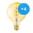 Voordeelpak 4x Osram Vintage 1906 LED E27 Globe 5W 820 Goud | Vervangt 25W