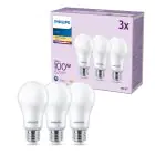 Voordeelpak 3x Philips Lamp LED E27 Peer Mat 13W 1521lm - 827 Zeer Warm Wit