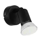 Eglo Wandlamp Buzz-LED Staal Zwart 2.8W 250lm - 830 Warm Wit | IP20 - Incl. 1x GU10