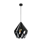Eglo Hanglamp Carlton 5 Staal Zwart | IP20 - Geschikt voor 1x E27 